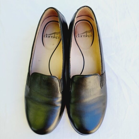 Dansko Women's Addy Black Leather Slip On Shoe - 38 (US 7.5/8) - Picture 3 of 10